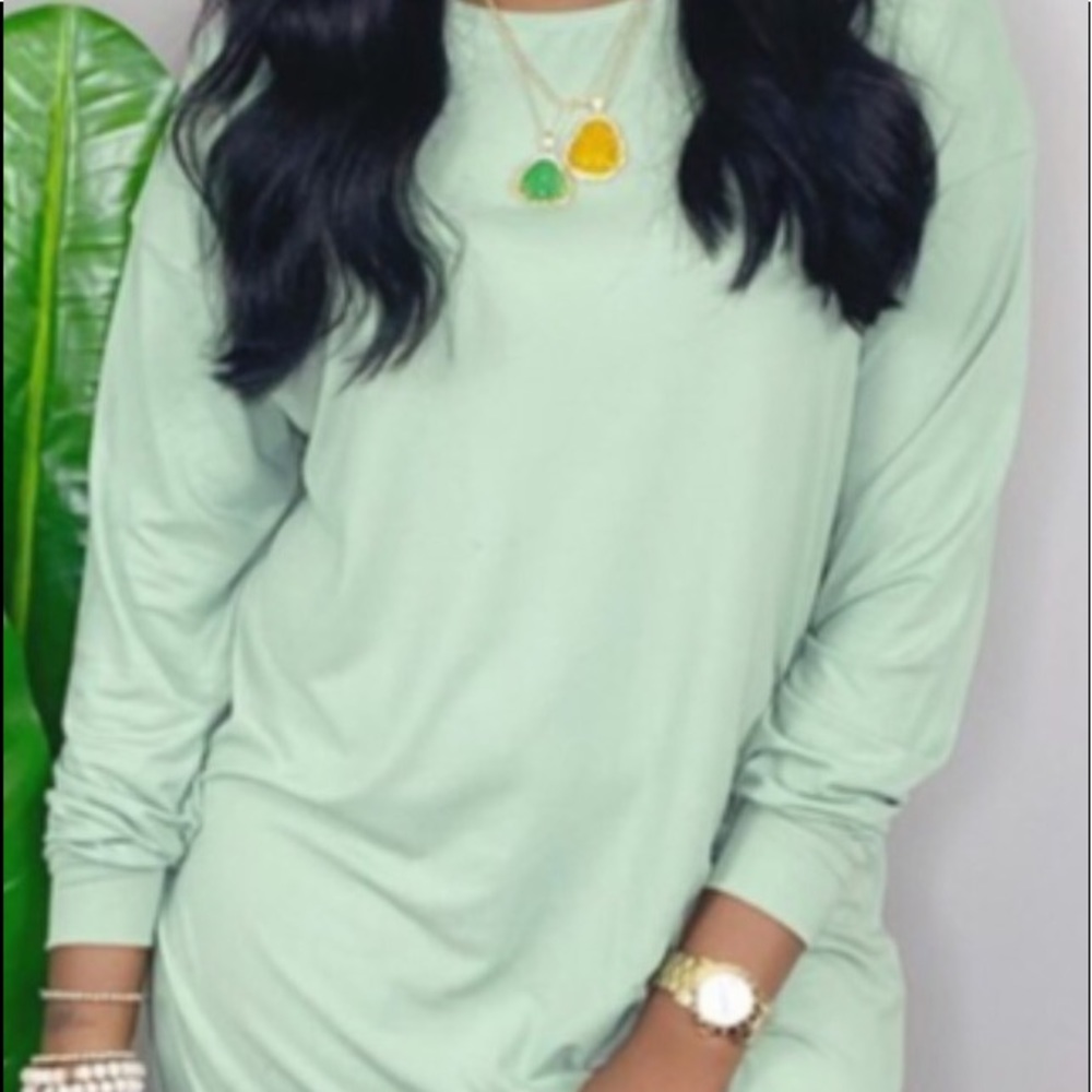 Mint green dress